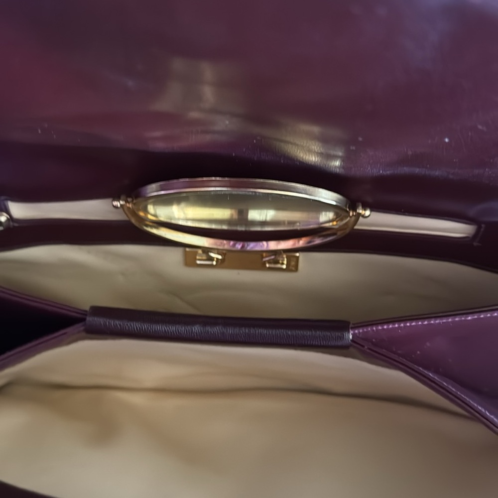 Lou Taylor Brown & Tan Cloth Large Clutch - Picture 5 of 5